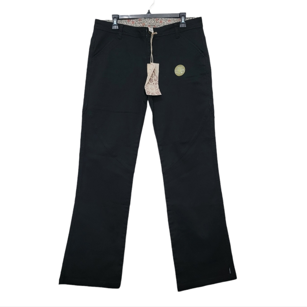 Prana Poet Pants Black Straight-leg Women's Size 12